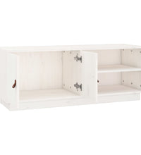 TV-Schrank Weiß 105x34x40 cm Massivholz Kiefer