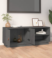 TV-Schrank Grau 105x34x40 cm Massivholz Kiefer