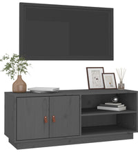 TV-Schrank Grau 105x34x40 cm Massivholz Kiefer