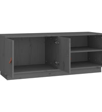 TV-Schrank Grau 105x34x40 cm Massivholz Kiefer