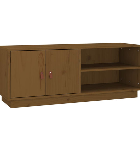 TV-Schrank Honigbraun 105x34x40 cm Massivholz Kiefer