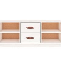 TV-Schrank Weiß 100x34x40 cm Massivholz Kiefer