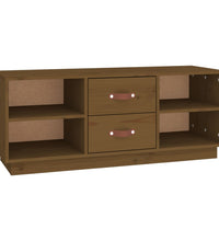 TV-Schrank Honigbraun 100x34x40 cm Massivholz Kiefer