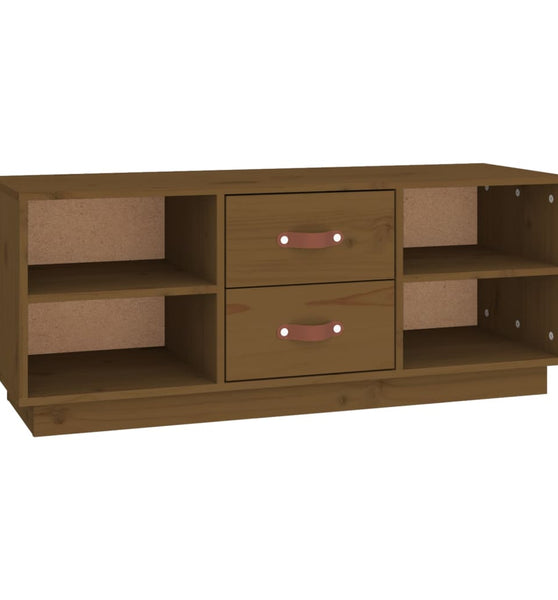 TV-Schrank Honigbraun 100x34x40 cm Massivholz Kiefer