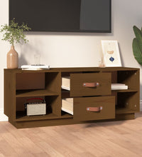 TV-Schrank Honigbraun 100x34x40 cm Massivholz Kiefer