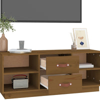 TV-Schrank Honigbraun 100x34x40 cm Massivholz Kiefer