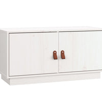 TV-Schrank Weiß 80x34x40 cm Massivholz Kiefer