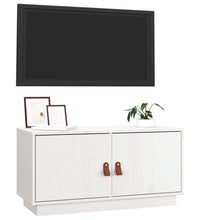 TV-Schrank Weiß 80x34x40 cm Massivholz Kiefer