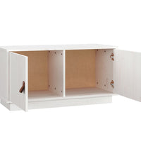 TV-Schrank Weiß 80x34x40 cm Massivholz Kiefer