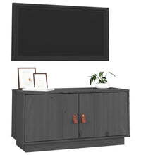 TV-Schrank Grau 80x34x40 cm Massivholz Kiefer