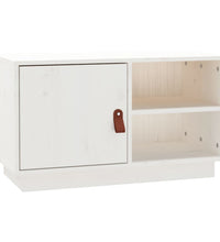 TV-Schrank Weiß 70x34x40 cm Massivholz Kiefer