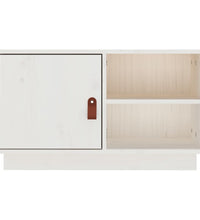 TV-Schrank Weiß 70x34x40 cm Massivholz Kiefer