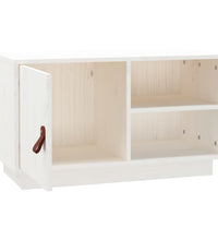 TV-Schrank Weiß 70x34x40 cm Massivholz Kiefer