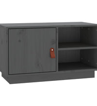 TV-Schrank Grau 70x34x40 cm Massivholz Kiefer