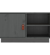 TV-Schrank Grau 70x34x40 cm Massivholz Kiefer