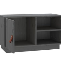 TV-Schrank Grau 70x34x40 cm Massivholz Kiefer