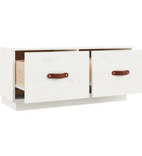 TV-Schrank Weiß 80x34x35 cm Massivholz Kiefer