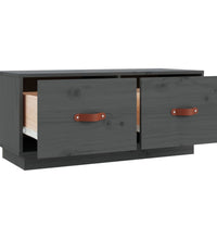 TV-Schrank Grau 80x34x35 cm Massivholz Kiefer