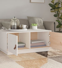Couchtisch Weiß 80x50x35 cm Massivholz Kiefer