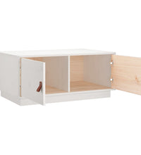 Couchtisch Weiß 80x50x35 cm Massivholz Kiefer