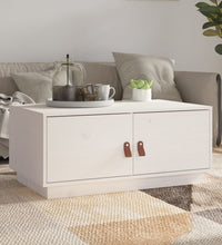Couchtisch Weiß 80x50x35 cm Massivholz Kiefer