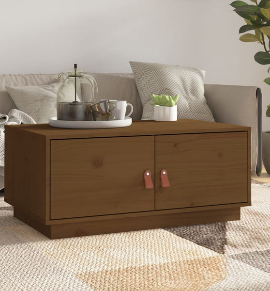 Couchtisch Honigbraun 80x50x35 cm Massivholz Kiefer