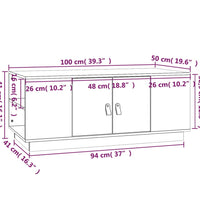 Couchtisch Honigbraun 100x50x41 cm Massivholz Kiefer
