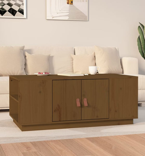 Couchtisch Honigbraun 100x50x41 cm Massivholz Kiefer