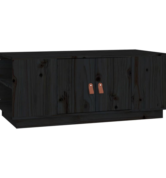 Couchtisch Schwarz 100x50x41 cm Massivholz Kiefer
