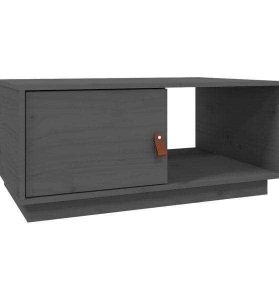 Couchtisch Grau 80x50x35,5 cm Massivholz Kiefer