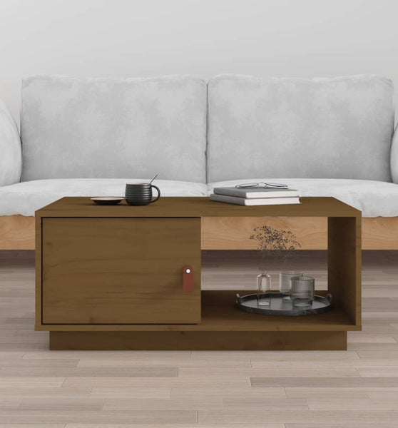 Couchtisch Honigbraun 80x50x35,5 cm Massivholz Kiefer