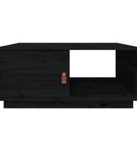 Couchtisch Schwarz 80x50x35,5 cm Massivholz Kiefer