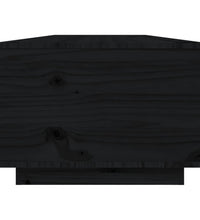 Couchtisch Schwarz 80x50x35,5 cm Massivholz Kiefer