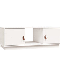 Couchtisch Weiß 100x50x35 cm Massivholz Kiefer