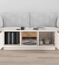 Couchtisch Weiß 100x50x35 cm Massivholz Kiefer