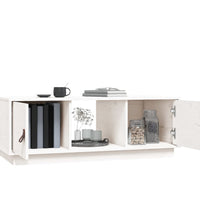 Couchtisch Weiß 100x50x35 cm Massivholz Kiefer
