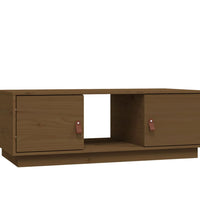 Couchtisch Honigbraun 100x50x35 cm Massivholz Kiefer