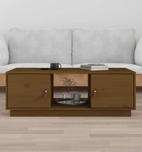 Couchtisch Honigbraun 100x50x35 cm Massivholz Kiefer