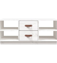 Couchtisch Weiß 100x50x41 cm Massivholz Kiefer