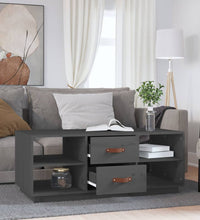 Couchtisch Grau 100x50x41 cm Massivholz Kiefer