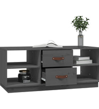 Couchtisch Grau 100x50x41 cm Massivholz Kiefer