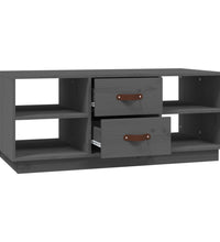 Couchtisch Grau 100x50x41 cm Massivholz Kiefer