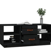 Couchtisch Schwarz 100x50x41 cm Massivholz Kiefer
