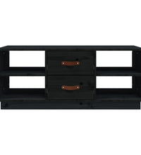 Couchtisch Schwarz 100x50x41 cm Massivholz Kiefer