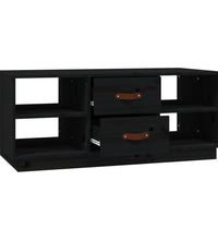 Couchtisch Schwarz 100x50x41 cm Massivholz Kiefer