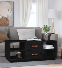 Couchtisch Schwarz 100x50x41 cm Massivholz Kiefer