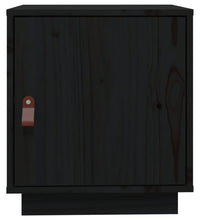 Nachttisch Schwarz 40x34x45 cm Massivholz Kiefer