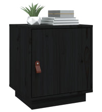 Nachttische 2 Stk. Schwarz 40x34x45 cm Massivholz Kiefer