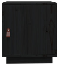 Nachttische 2 Stk. Schwarz 40x34x45 cm Massivholz Kiefer