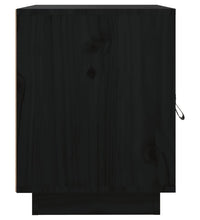 Nachttische 2 Stk. Schwarz 40x34x45 cm Massivholz Kiefer